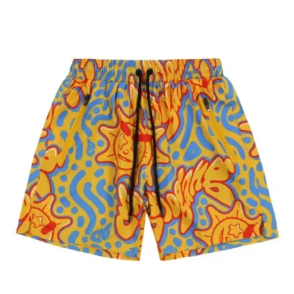 Glo Gang Glo Sun Logo Trunks (Psychedelic Blue/Orange)