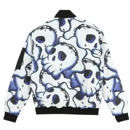 Glo Gang Skull Bomber Jacket (Blue)