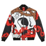 Glo Gang Skull Bomber Jacket (Red)