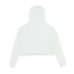 Glo Kitty Crop White Hoodie