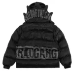 Glocler Flare Collar Puffer Jacket (Black)