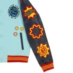 Glorious Galaxy Varsity Jacket (Turquoise)