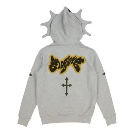 Grey Glo Gang Zip Up Hoodie