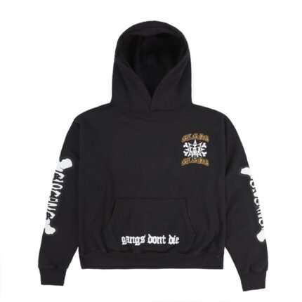 Gangs Don't Die Bones Black Hoodie