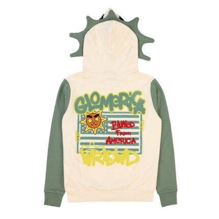 Glomerica Full Zip Hoodie (Cream/Sage)