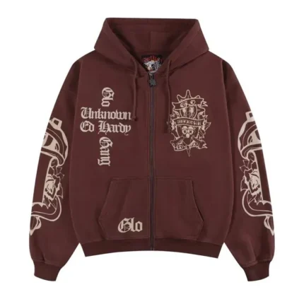 Ed Hardy x Glo Gang Glo Dagger Full Zip Hoodie