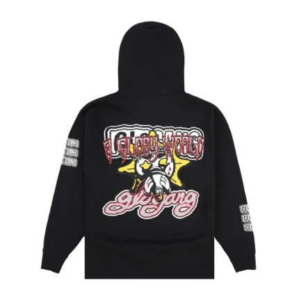 Scattered Glo Gang Zip Up Hoodie (Black)