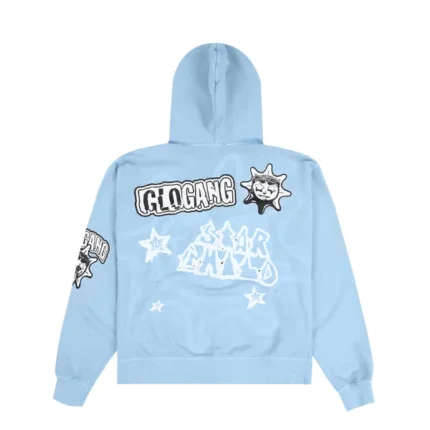 Glo Gang Star Child Zip Up Hoodie (Blue)