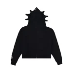 Glo Gang Blackout Rhinestone Full Zip Hoodie (Black)