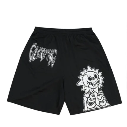 Glo Gang Skeleton Mesh Shorts (Black)