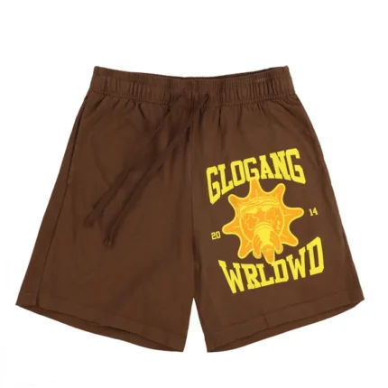 Glo Gang Worldwide Shorts (Brown)